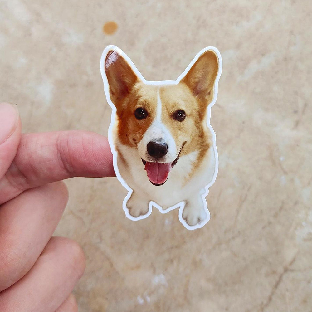 Custom Dog Animal Stickers Fun - Pet Portrait Custom のレビューと価格
