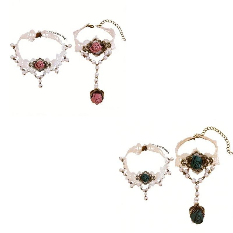 J78F Lace Necklace And Coordin - Coordinates Bracelet のレビューと価格