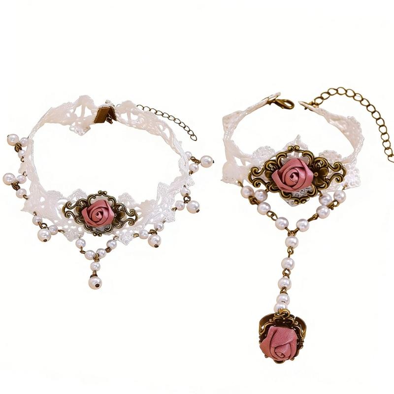 J78F Lace Necklace And Coordin - Coordinates Bracelet のレビューと価格