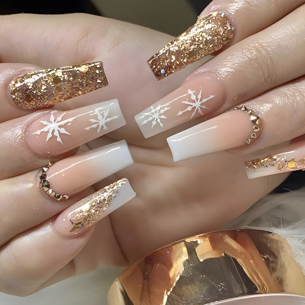 24pcs Flower Press on Nails Ar - Pressed Flower Art のレビューと価格